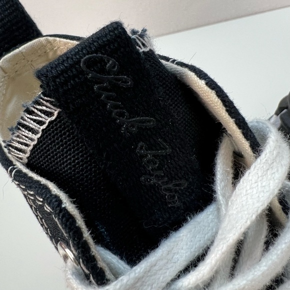 Converse Black and White Platform Sneakers - Picture 11 of 15